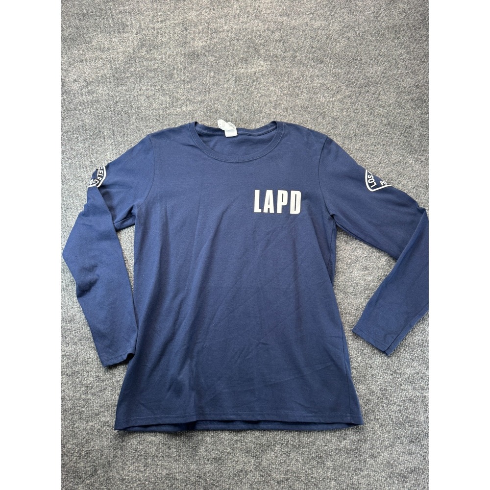 LAPD POLICE - Shirt Women's Medium BLUE Sony Studios Costume DEPT Long sleeves
